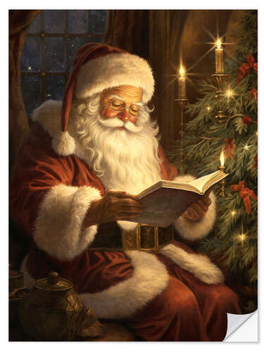 Selvklebende plakat Tell Me a Story, Santa Claus