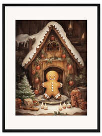 Gerahmter Kunstdruck Lebkuchenmännchen