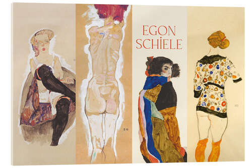 Acrylic print Abstract Line Up - Egon Schiele