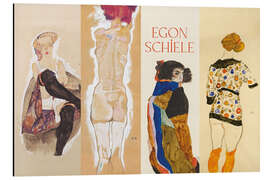 Quadro em alumínio Abstract Line Up - Egon Schiele