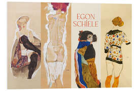 Foam board print Abstract Line Up - Egon Schiele