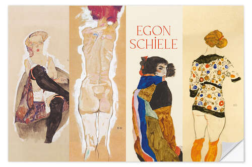 Naklejka na ścianę Abstract Line Up - Egon Schiele