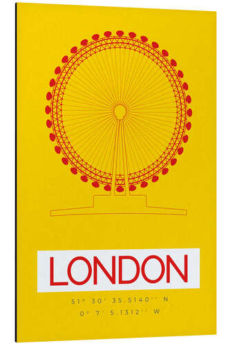 Cuadro de aluminio London Eye - Latitude and Longitude