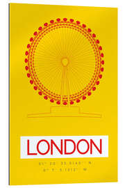 Gallery print London Eye - Latitude and Longitude