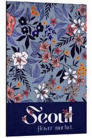 Magnettafel Flower Market Seoul