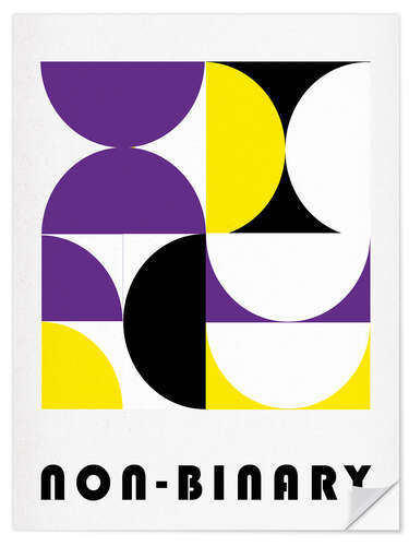 Wandsticker Non-Binary Abstract