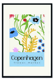 Gerahmter Kunstdruck Flower Market Copenhagen II