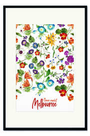 Gerahmter Kunstdruck Flower Market Melbourne