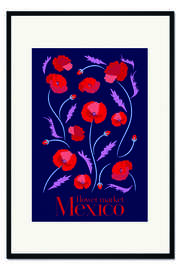 Gerahmter Kunstdruck Flower Market Mexico