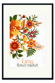 Gerahmter Kunstdruck Lima Flower Market