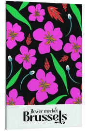 Magnettafel Flower Market Brussels