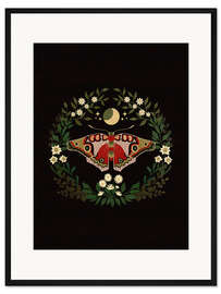 Gerahmter Kunstdruck Mondmotte