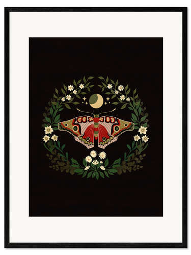Kunsttryk i ramme Moon Moth