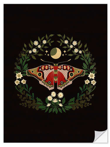Vinilo para la pared Moon Moth