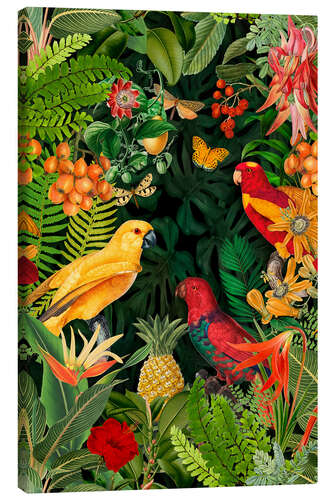 Canvas print Parrots Lush Jungle