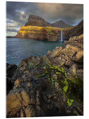 Acrylic print Múlafossur Waterfall, Faroe Islands