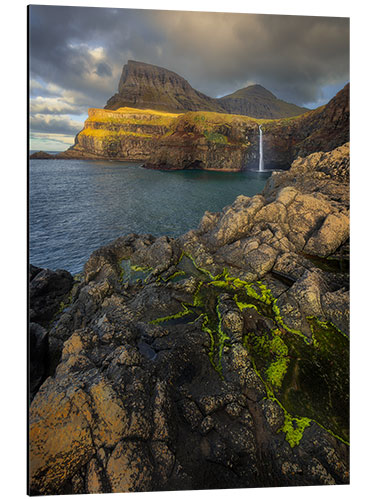 Alumiinitaulu Múlafossur Waterfall, Faroe Islands