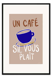 Gerahmter Kunstdruck Un café, s'il vous plaît