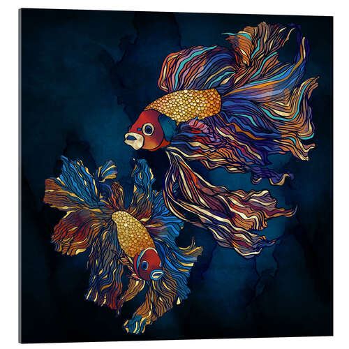 Quadro em acrílico Metallic Betta Fish