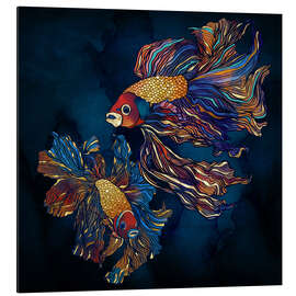 Aluminium print Metallic Betta Fish