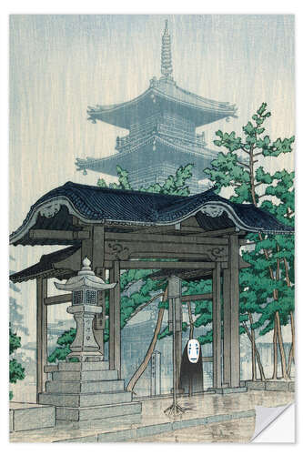 Muursticker Kaonashi - Grey Temple Spirit