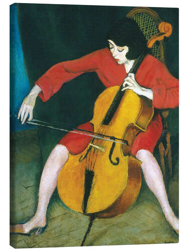 Tableau sur toile Woman Playing Cello, Róbert Béreny