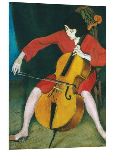 Tableau en PVC Woman Playing Cello, Róbert Béreny