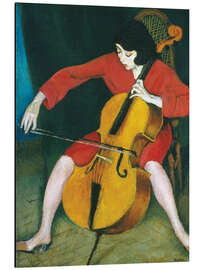 Magnettafel Frau Spielt Cello