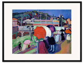 Gerahmter Kunstdruck Die Drei Regenschirme