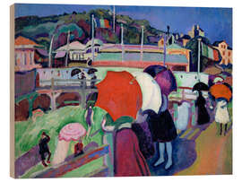 Quadro de madeira The Three Umbrellas