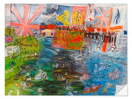 Sticker mural Henley, Flag Regatta