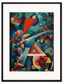 Gerahmter Kunstdruck Komposition XIV, Rudolf Bauer