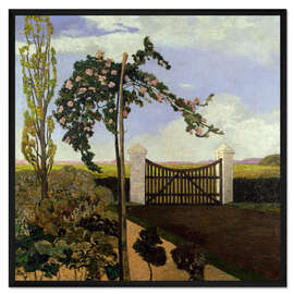 Gerahmter Kunstdruck Das Gartentor, Julius Bretz