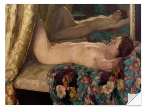 Selvklæbende plakat Female Nude, Adolf Münzer