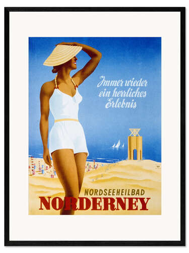 Gerahmter Kunstdruck Nordseeheilbad Norderney