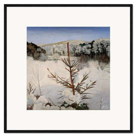 Gerahmter Kunstdruck Winter im Siebengebirge, Julius Bretz