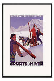 Gerahmter Kunstdruck Sports d’Hiver