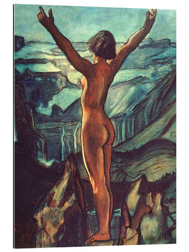 Quadro em plexi-alumínio Nude in Front of a Landscape