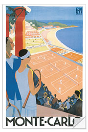 Selvklebende plakat Montecarlo, 1920