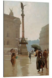 Alubild Rue Auber im Regen, Gustave Dennery