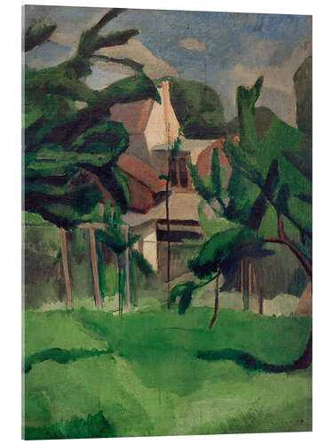 Acrylic print Landscape With House, Róbert Berény