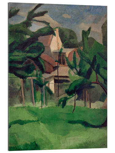 Quadro em plexi-alumínio Landscape With House, Róbert Berény