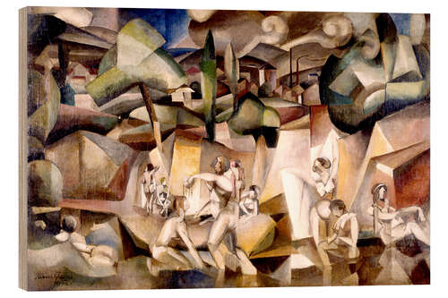 Holzbild Die Badenden, Albert Gleizes