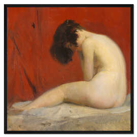 Gerahmter Kunstdruck Weiblicher Akt, Carlo Siviero