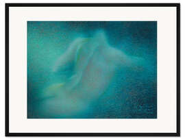 Gerahmter Kunstdruck Harmonie in Blau, Variation über Beethovens Mondscheinsonate