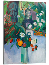 Magnettafel Jeanne in den Blumen