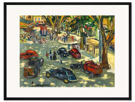 Gerahmter Kunstdruck Calamy Place in Brignoles, Lucien Genin