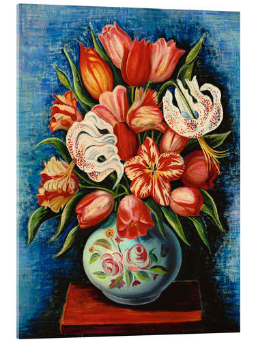 Acrylic print Bouquet of Flowers With Tulips and Lilies