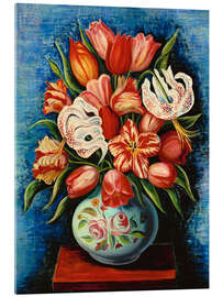 Akrylbilde Bouquet of Flowers With Tulips and Lilies