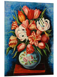 Foam board print Bouquet of Flowers With Tulips and Lilies